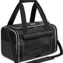 rabbitgoo Cat Carrier Soft with Rollable Flap, Travel Safe for Car Airline
Comfortable for Anxious Kittens, Collapsible Portable Carrying Bag, Small Medium Cats, Escape Proof, Black, 17"Lx11"Wx11"H
