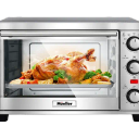 Mueller Toaster Oven with 30 Minute Timer - Toast - Bake - Broiler Settings, Stainless Steel, Natural Convection, Fits 9 inch Pizza, 4 Slice Toaster, 1100 W