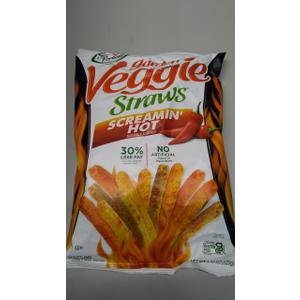 Sensible Portions Garden Veggie Straws, Screamin' Hot, Gluten Free & Non-GMO, 4.25 Ounce (Pack of 12), BB 30 Mar 2026