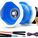 CHEE MONG MD01 Chinese Yoyo for Kids and Adults, Professional Triple Bearing Diabolo, 5”Size Diabolo Yoyo Toy with 2 Carbon Sticks, 2 Strings, 1 Drawstring Bag