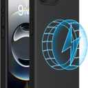 Miracase Compatible with iPhone 16e Case, [Soft Anti-Scratch Microfiber Lining], Liquid Silicone Case Gel Rubber Shockproof Drop Protection Phone Case for iPhone 16e, Black Magnetic