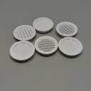 2.5" Round Plastic Louver Soffit Air Vent Reptile Screen Grille Cover (6, White)