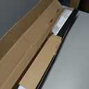 5ft Heavy Duty Sturdy Sliding Barn Door Hardware Kit for Single Door, Easy to Install and Reusable - Fit 1 3/8-1 3/4" Thickness & 30" Wide Door Panel, Black (I Shape Hanger)