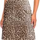 Viodia Women's 20" Knee Length Skorts Skirts UPF50+ Athletic Tennis Golf Skirt for Women Casual Summer Skirts (Large, Leopard)