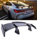 Universal Rear GT Spoiler, MP Style Wing Compatible with Mazda Miata Chevy Corvette Camaro Nissan Lexus Toyota Honda Ford Mustang Scion BMW Ben Infiniti Kia Dodge (Carbon Fiber Pattern)