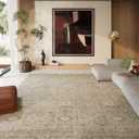 Washable Living Room Area Rugs: 8'x10' Large Rug Stain Resistant Distressed Vintage Boho Rug Non Slip Low Pile Faux Wool Soft Rug for Bedroom Bedside Kitchen Farmhouse Nursery Playroom Dining Room 
