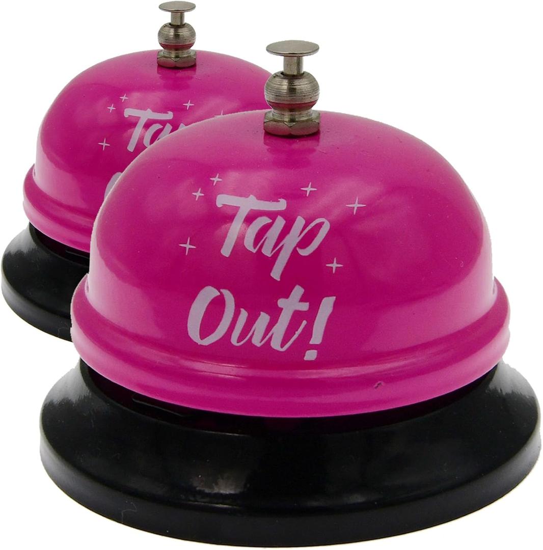 Call Bell Desk Service Bell Pack 2 Ding Bell for Restaurant Hotel Room Kitchen Party Office Elderly Large Pink Bell,2.9inch