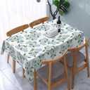 Spring Floral Tablecloth Rectangle 60 x 84 Inch Blue Hydrangea Flower Table Cloth Polyester Fabric Vintage Summer Flowers Table Cover for Kitchen Holiday Party Dining Picnic Outdoor Decor