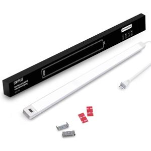 MYPLUS 24 Inch Under Cabinet Lights with Hand Wave, Under Counter Lighting 4000K Natural White,Dimmable,Plug and Play,LED Lights for Kitchen Cabinet, Cupboard, Closet, Desk, 24inch-1Pack
