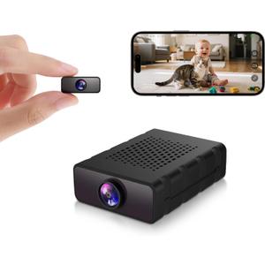 Hidden Camera, Nanny Cam for Home | Free Cloud Indoor Security Camera, Works with/ Without WiFi for Baby/ Pet/ Nanny Monitoring (deep Black)