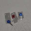 3 count Hillman Blank Key, specifically a 2 Blue, 1 Red.