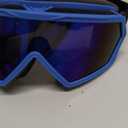 Dirt Bike Goggles Motorcycle Glasses ATV Ski Windproof Glasses for Adults, Men, Women, Youth (Blue Frame+colorful Lenses)