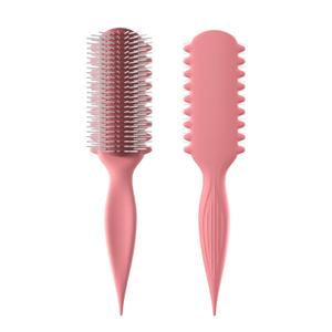 Curly Hairbrush,Curl Defining Brush for Defining Curls, Voluming, Shaping Styling Tool for Women (Pink)