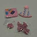 ADOGGYGO Dog Birthday Party Supplies, Pink Girl Dog Birthday Bandana Hat Numbers Bow Set for Medium Large Dogs (Large)