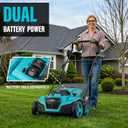 Cordless Lawn Dethatcher Compatible with Makita 18v Battery(Tool Only), 36V Dual Battery Powered Brushless 2-in-1 Scarifier, 15’’ Wide, 12-Gal Collection Bag, Air Boost Technology, 5 Adjustable Depths