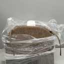 IASEAHK Chair Cushions for Dining Chairs Set of 4, Non Slip Kitchen Chair Pads, 17" x 16" x 2", Indoor Dining Chair Cushions with Ties, D-Shaped Seat Cushions for Kitchen Chairs, Light Brown