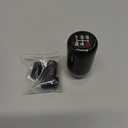 muge racing Carbon Fiber Shift Knob for Manual Vehicles, Carbon Fiber Gear Shift Knob, 5 Speed Black