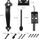 WellMade Thumb Gate Latch Heavy Duty,Self Locking Door Latches and 9" Handle Kit,Steel Gate Lock Hardware for Wooden/Vinyl Fence Swing Outdoor Gate,Black with Screw