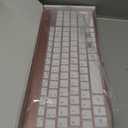 Wireless Keyboard and Mouse Ultra Slim Combo, TopMate 2.4G Silent Compact USB 2400DPI Mouse and Scissor Switch Keyboard Set with Cover, Batteries Included, for PC/Laptop/Windows/Mac - Rose Gold White