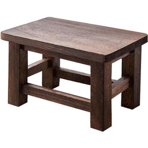 Wooden stepstool for Adults and Children, Heavy-Duty stepstool, 300 lb Load Capacity, Suitable for bedrooms, Kitchens and bathrooms, high Bed Steps, no Assembly Required (Carbonation)