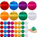 Syhood Christmas Satin Balls Christmas Silk Ball Ornaments Satin Silk Xmas Tree Hanging for Xmas Tree Decor Holiday Party Decorations (48 Pcs, Multicolor, 2.2 Inches)