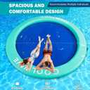 COOLWAVE Inflatable Water Hammock, Round Floating Dock for Adults | Heavy-duty water hammock float with cooling mesh center, Floating hammock for lake pool parties, Pet Friendly, Boat accessory, 12 ft