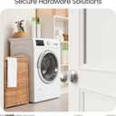 HOSOM 6 Pack Dummy Door Knob, Keyless Closet Door Knobs Satin Nickel Dummy Door Handle, Exterior/Interior Door Knob, Individual Non-Turning Single Side