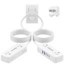 2 Prong Split Extension Cord 20FT (10FT on Each Side), White