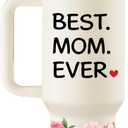 Mothers Day Gifts for Mom Birthday Gifts for Mom Best Mom Gifts from Daughter Son for Mothers Day 40oz Travel Cup Insulated Tumbler with Lid & Straw