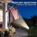 WELALO Solar Spot Lights Outdoor Waterproof IP65, 10 Pack 4 Lighting Modes Solar Powered Landscape Spotlights with Auto On/Off, Solar Garden Christmas Yard Pathway Wall Lights for Outside, Cool White
