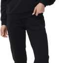 ZTN Women's 2 Piece Lounge Set Travel Airport Outfits Comfy Sweatsuit Set Baggy Sweatpants Fall Fashion with Pockets  (Medium, Black)