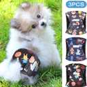 Paw Legend Washable Dogs Diapers Male Dog Belly Bands for Male Dogs Diapers Reusable Puppy & Doggie Diapers Male (3 Pack, Medium)