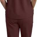 Scrubs for Women Set, Medical Women Scrubs-Stand-Up Collar Scrub Top & Jogger Scrub Pants with 8 Pockets (S)