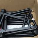 Black 48" W x 15" D x 65.5" H Double Rod Metal Rolling Clothes Rack