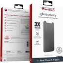 ZAGG InvisibleShield Glass Privacy Screen Protector for iPhone 12 Mini - 3X Impact and Scratch Protection, Strongest Tempered Glass, Smudge-Free, Smooth Silky Feel, Two-way Side View, Pack of 2