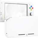 eXtremeRate White DIY Replacement Shell for Nintendo Switch Lite, NSL Handheld Controller Housing with Screen Protector, Custom Case Cover for Nintendo Switch Lite [Console NOT Included]