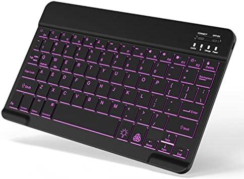 Backlit Bluetooth Keyboard Small Portable Wireless Keyboard Rechargeable Illuminated for Android Samsung Tablet Cell Phone Smartphone iPad A16 11th 10th Generation iPad Pro Air Mini iPhone (Black)