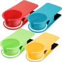 4Pcs Drinking Cup Holder Clip, Desk Adirondack Chair with Cup Clip Holder for Water Drink Beverage Soda Coffee Mug