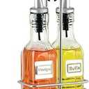 CUISINOX Oil and Vinegar Bottle Cruet Set with Wire Caddy 1 PACK