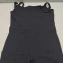 Popilush Shapewear Jumpsuits for Women Built-in Bra Square Neck Rompers Shorts Bodycon Bodysuits Summer Outfits Black L