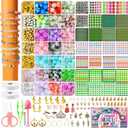 Dupamind 5000PCS Friendship Bracelet Making Kit for Girls, Glow in The Dark, Rainbow Crystal Glass Beads, Letter & Heart Beads, 20 Meter Elastic Threads, Craft Gift for Kids Birthday Party