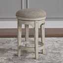 Liberty Furniture Industries Morgan Creek Console Swivel Stool, W17 x D17 x H25, White