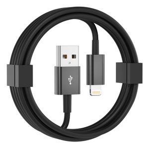 2 x Car Apple Carplay Cable, [Apple MFi Certified] USB A to Lightning Cable for iPhone 14,14 pro max,13,Plus,SE 2nd/12/11/Xs/XR,Car Charging Cable (Black, 3 FT)