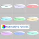 Smart Waterproof LED Flush Mount Ceiling Light Fixture,with Bluetooth Speaker,11 Inch,18 watt,Dimmable Music Lamp,RGB Color Changing Light with Remote Control,for Bathroom,Shower,Bedroom