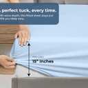 Royale Linens Fitted Sheet With Pillowcases - King Fitted Sheets With 2 Pillowcases - 300 Thread Count 100% Organic Cotton - Fit Mattress Up to 18" Deep - Soft & Breathable - Lake Blue (No Flat Sheet)