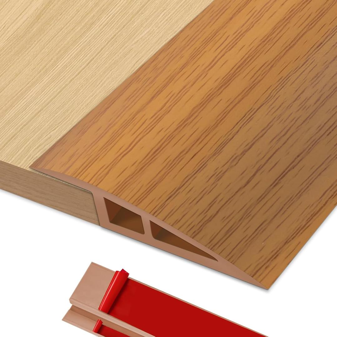 Vinyl-Door-Threshold Floor-Transition-Strips Self Adhesive 36 inch, Threshold 3/4''~4/5'', Transition-Strips for Doorways, Edge-Reducer for Door/Floor