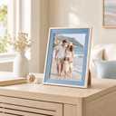 8x10 Blue Picture Frame, Vintage Retro PS Frame with Plexiglass, 1 Pack