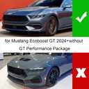 Front Bumper Lip Compatibility with Mustang S650 GT Ecoboost 2024 2025 ABS Front Splitter Spoiler Matte Black Diffuser Chin Lip Protection