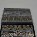86-Piece Master Tap and Hex Die Set, Premium Titanium Coating | SAE Size #4 to 5/8, Metric Size M3 to M16 | For All Coarse, Fine, Pipe Threads | Complete with Holders, Stocks, Gauges and Metal Case
