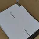 EXYGLO 50 Pack 3x3x3 Shipping Boxes for Small Business, White Corrugated Cardboard Small Box for Packaging, Moving, Mailing, and Storing